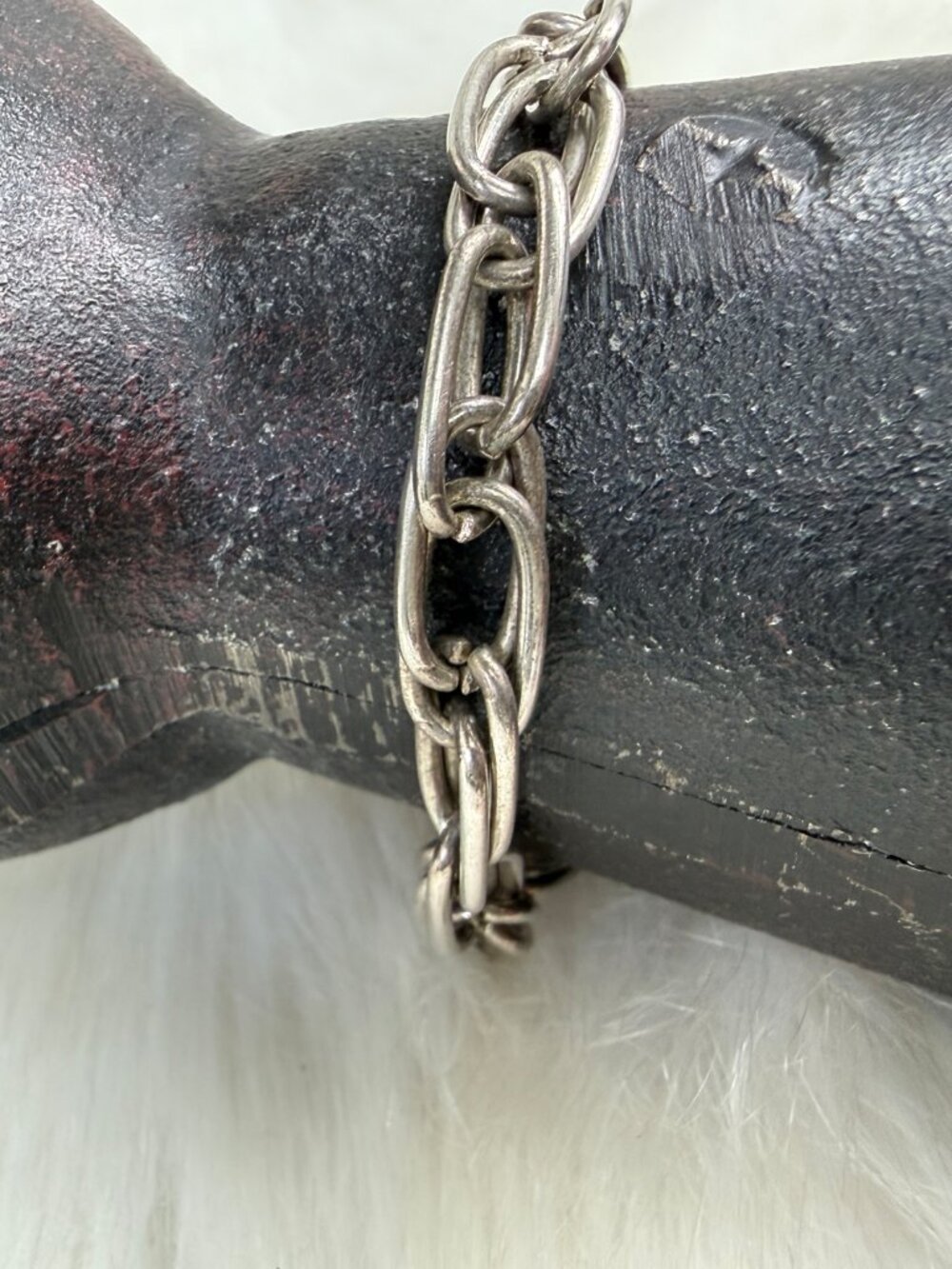 VJ Vicky Jousan Silver Tone Chain Link Bracelet 8 - 9.5"